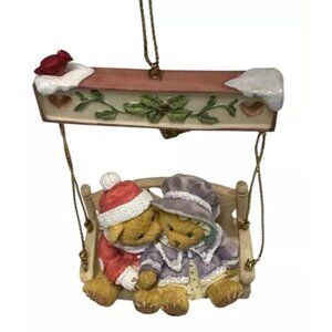 Cherished Teddies Christmas Ornament Teddy Bear Couple Swing Holiday Décor